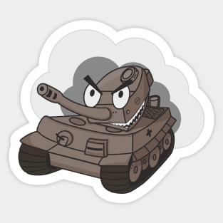 Cartoon German tank Panzer 6 " Tiger" Sticker